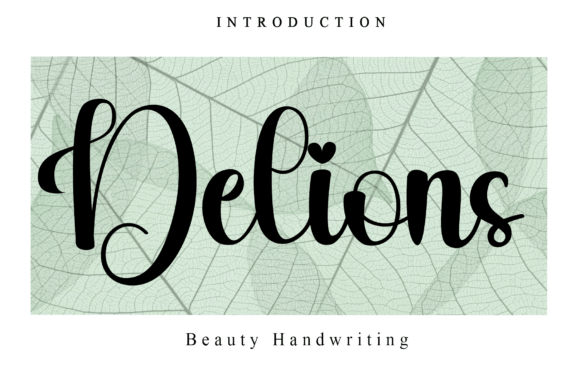 Delions Script Font for Crafters and Designers
