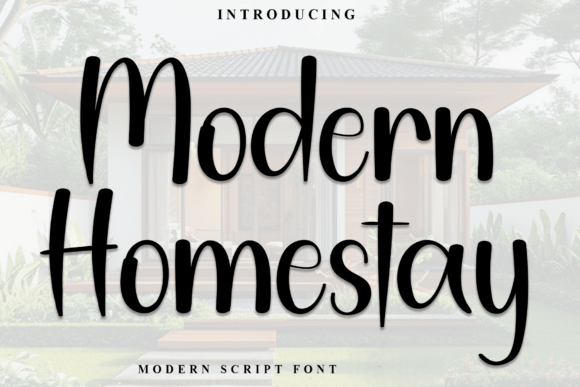 Modern Homestay: A Script Font for Warm Editorial Design